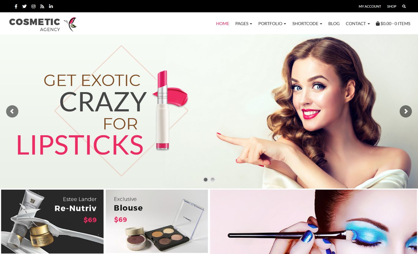 Cosmetic Agency Business WordPress Theme Chicago