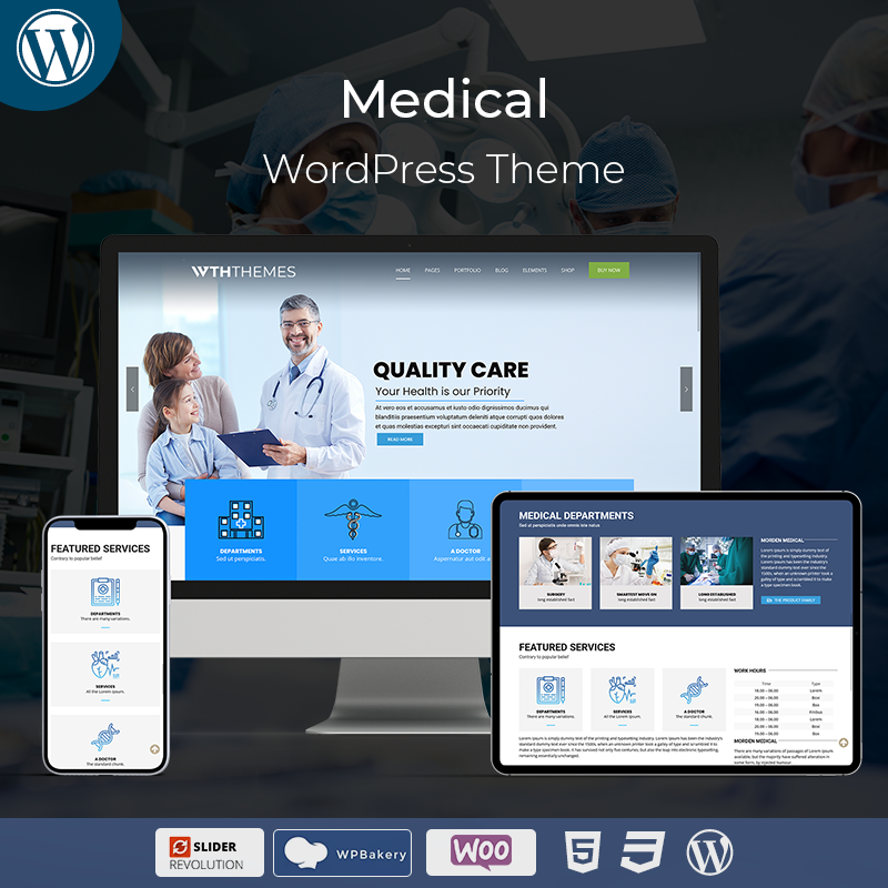Multipurpose Responsive Medical WordPress Theme