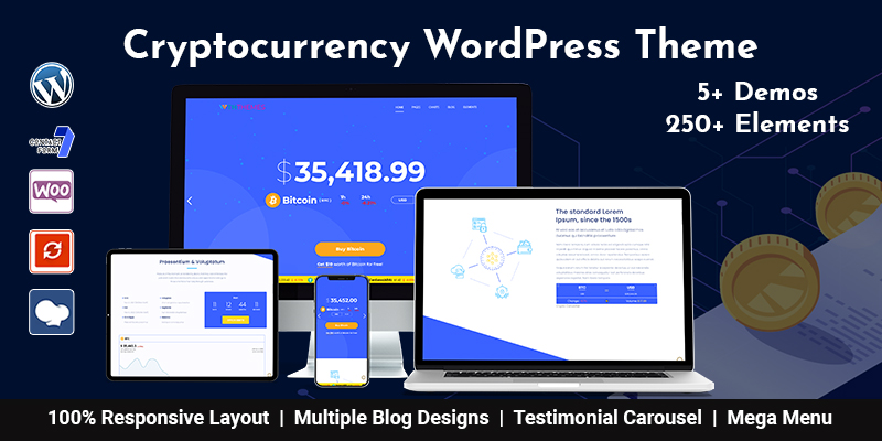 Fully Loaded Bitcoin And Crypto Currency WordPress Theme