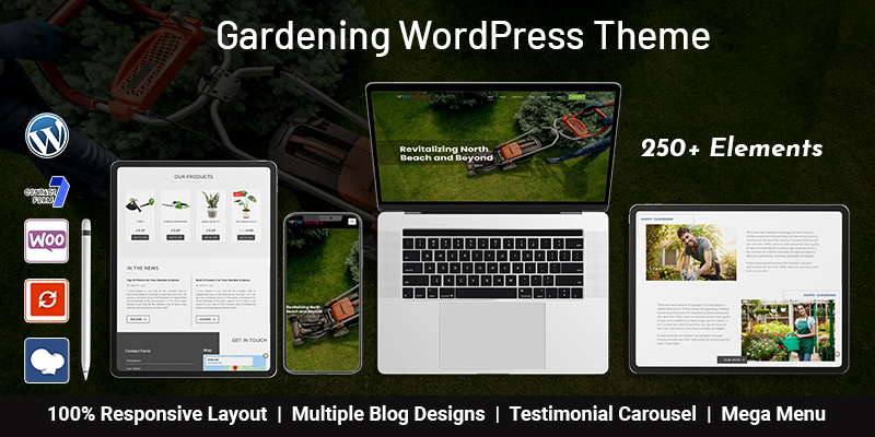 Landscape Gardening WordPress Theme For Gardening Websites