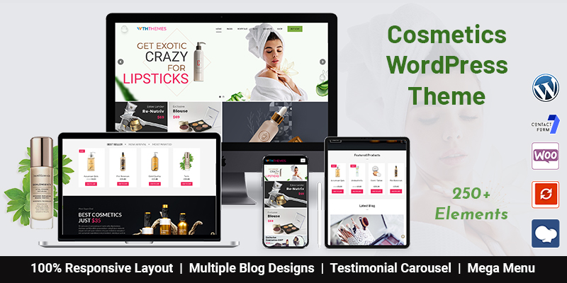 Cosmetics WordPress Themes And Template For WooCommerce Store