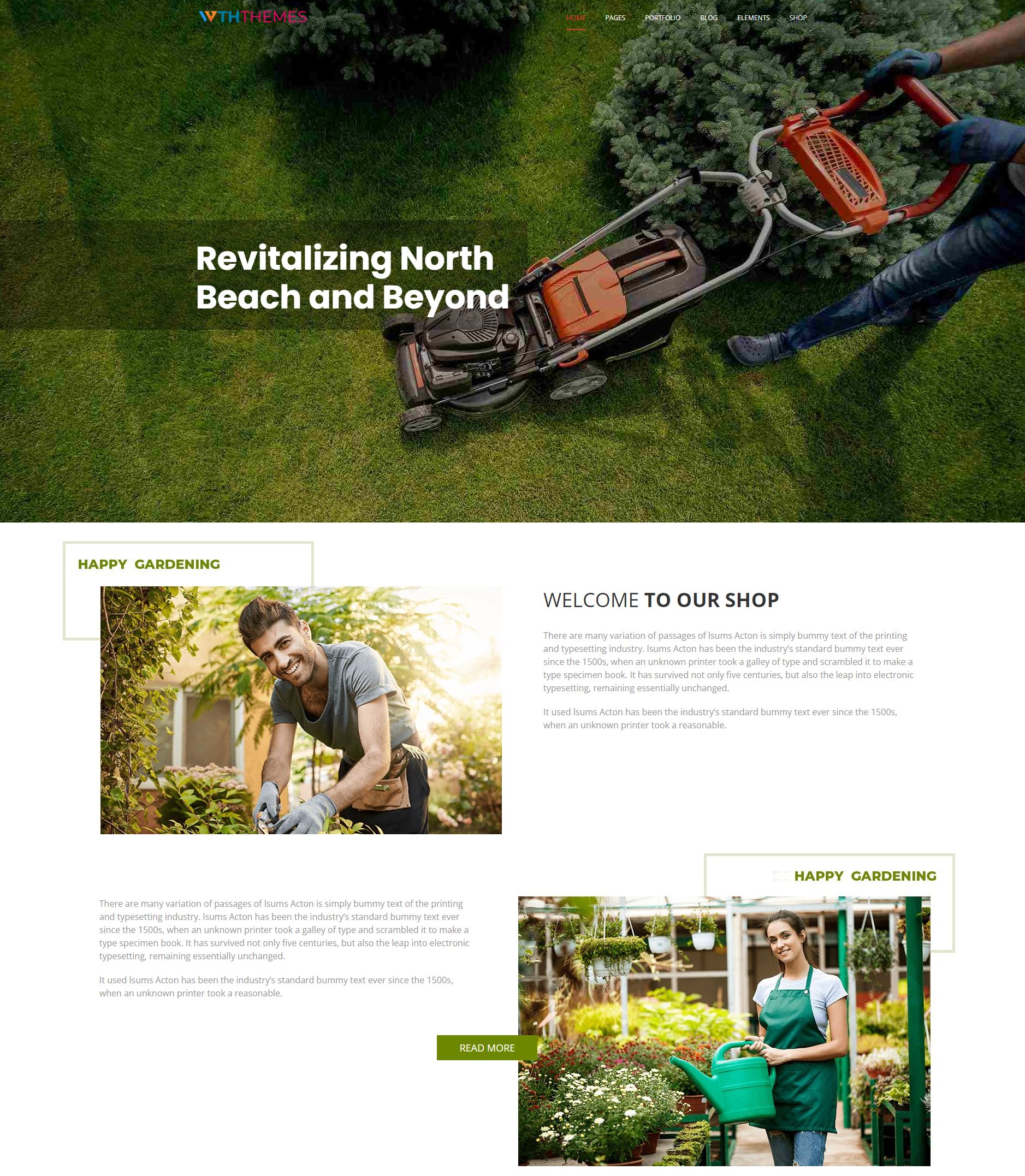 Gardening WordPress theme