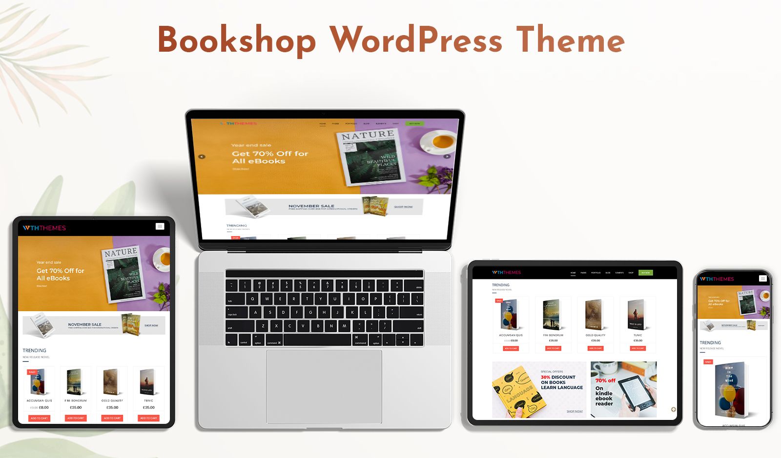 Book Store Responsive WordPress Themes For Selling EBooks