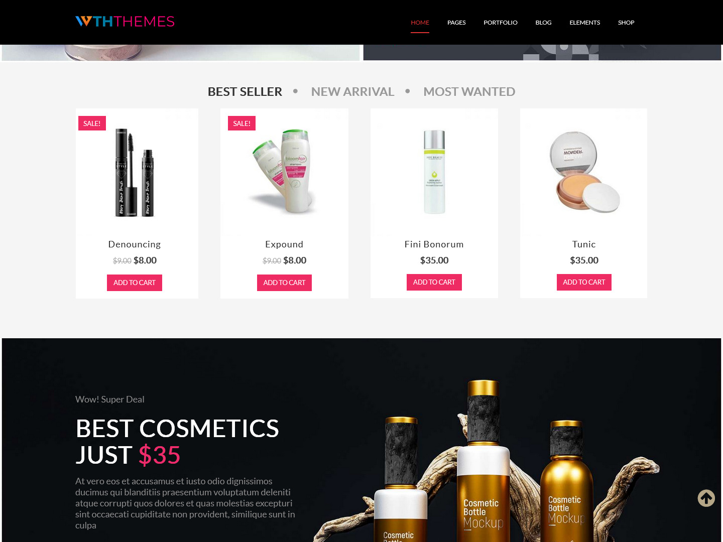 Cosmetics WordPress Themes