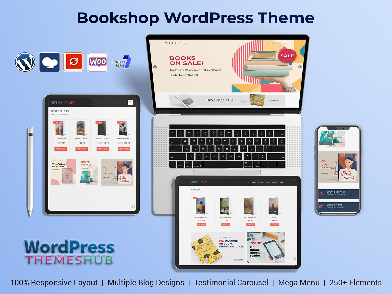 Bookstore ECommerce WordPress Theme For Books Sales Website