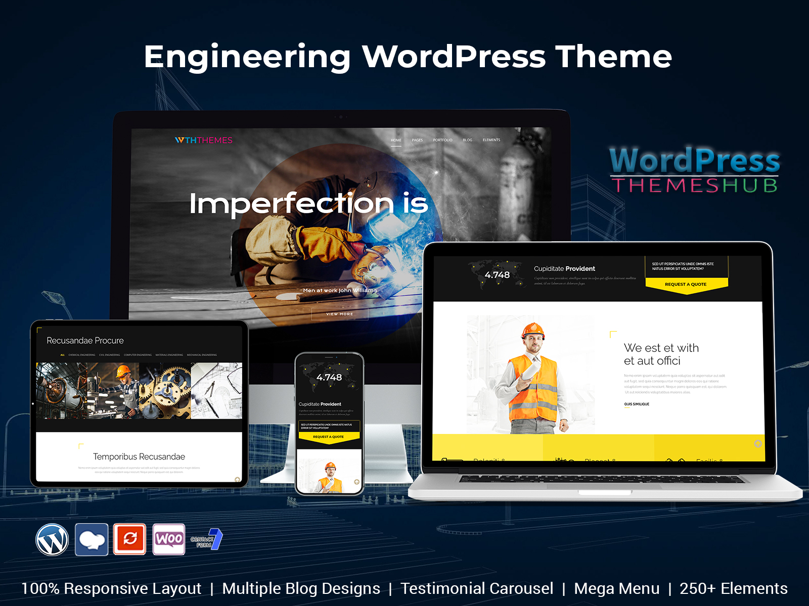 Modern Engineering WordPress Theme For Engineering Websites