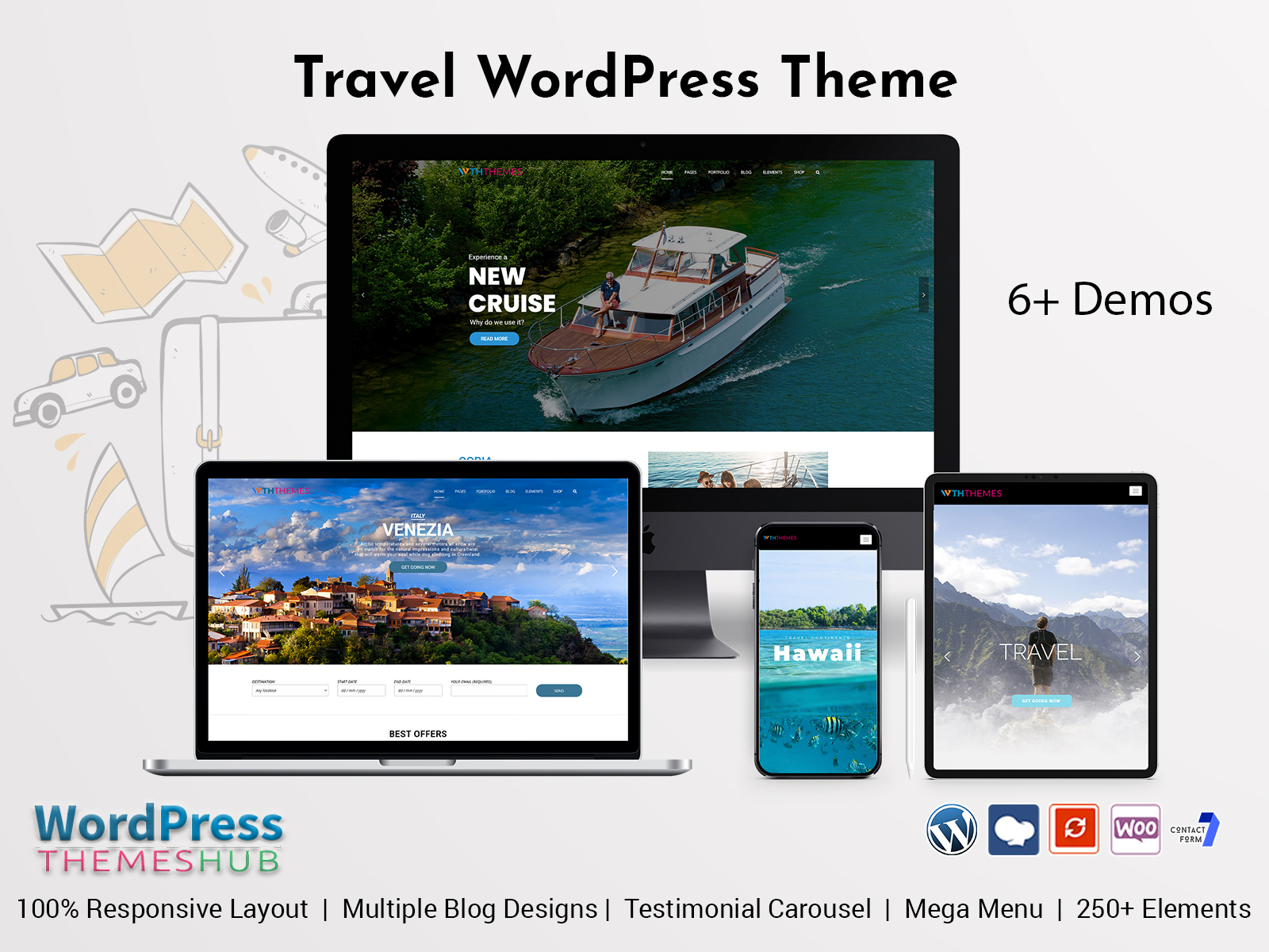 Modern Travel WordPress Multipurpose Themes For Travel Website