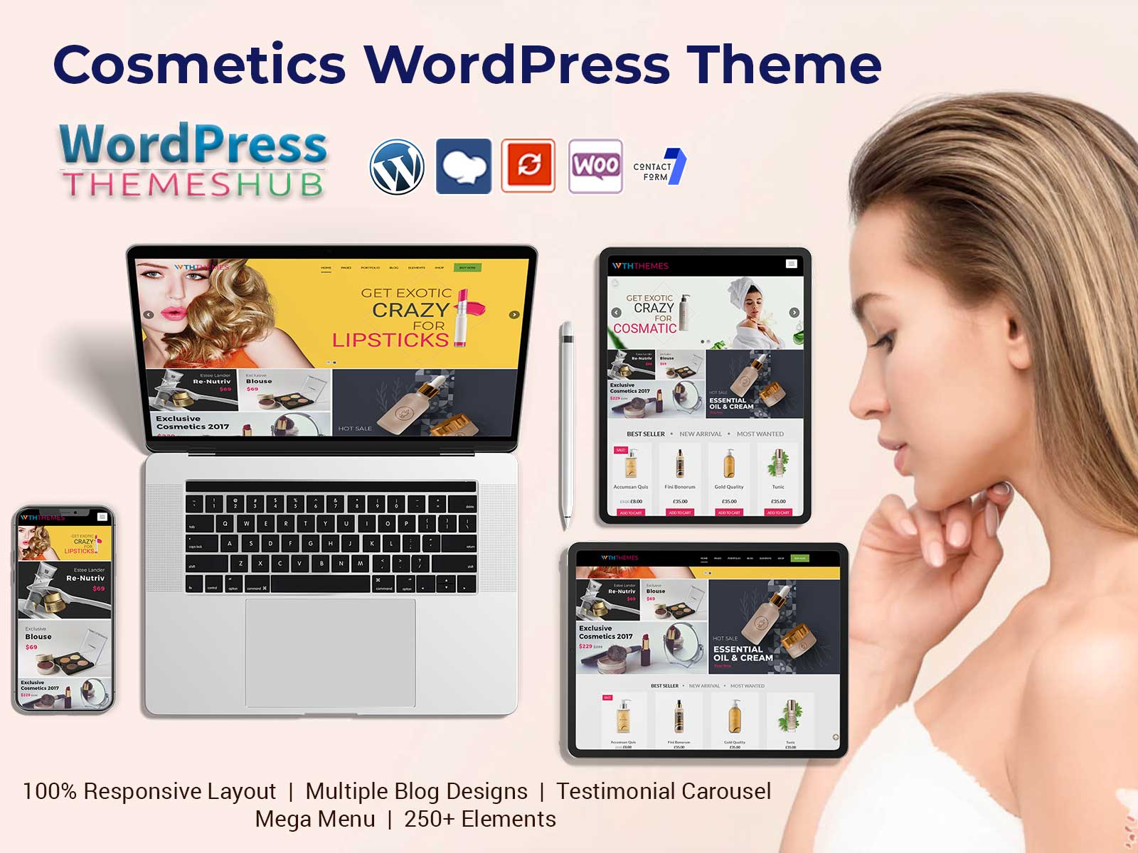 Cosmetics WordPress Themes For Cosmetic And Beauty Shop Website