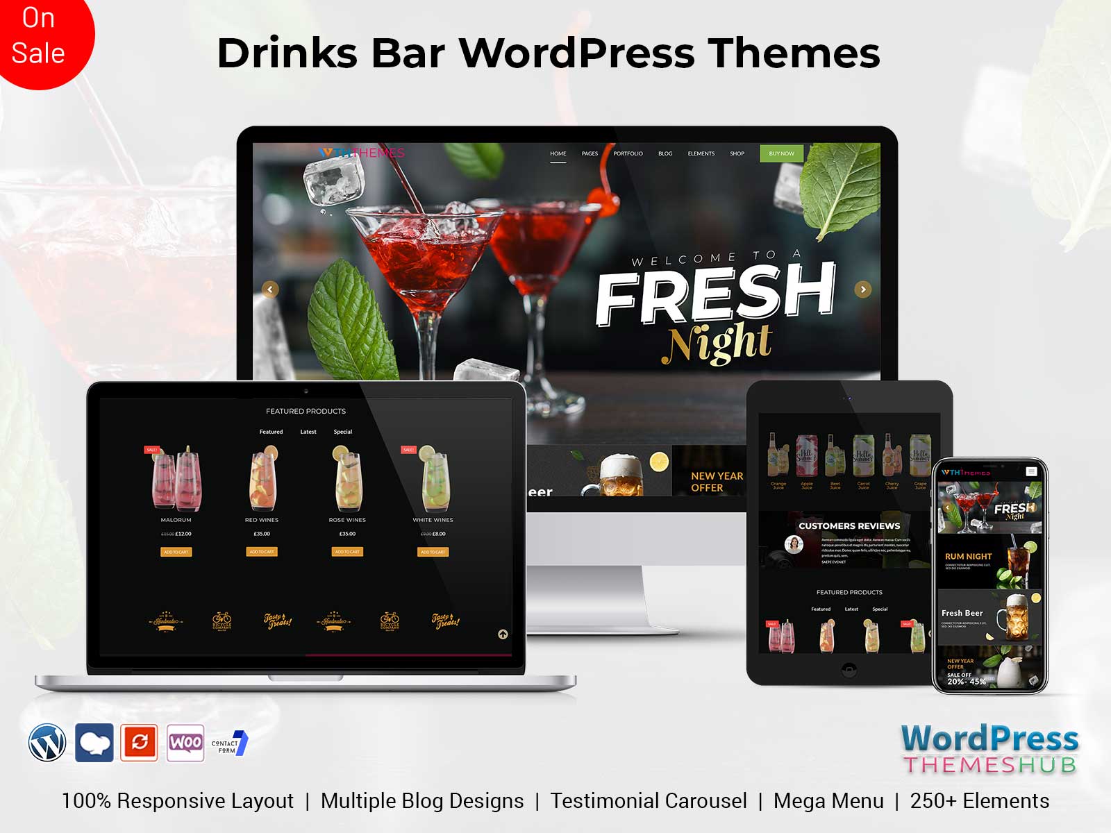 Drinks Bar Multipurpose WordPress Themes For Food And Cocktail Bar