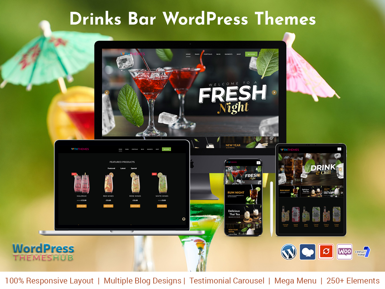 Drinks Bar WordPress Themes For Bar Website