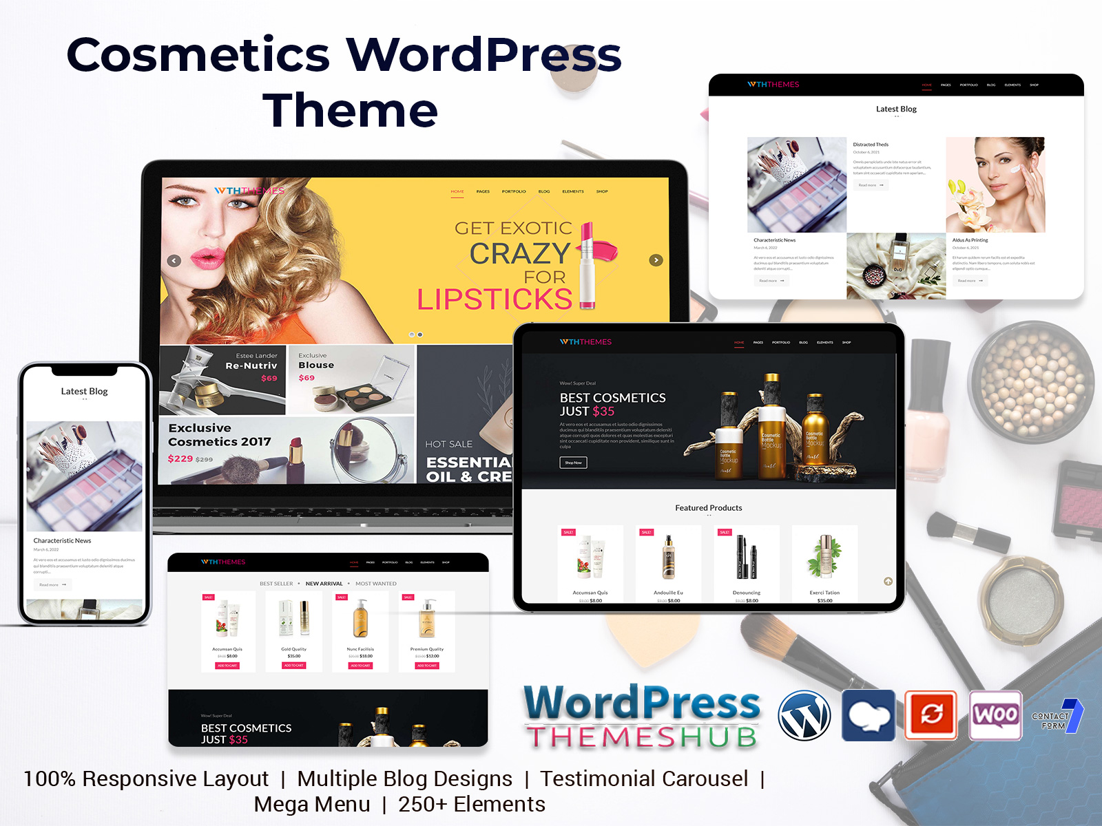 Cosmetics WordPress Themes For Beauty Cosmetics Shop Website