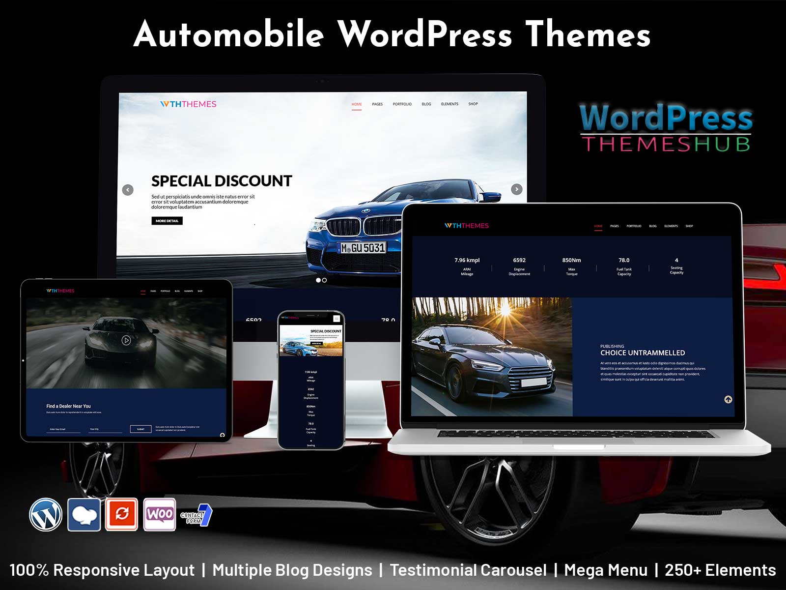 Creative Automobile WordPress Theme For Car Dealership Website