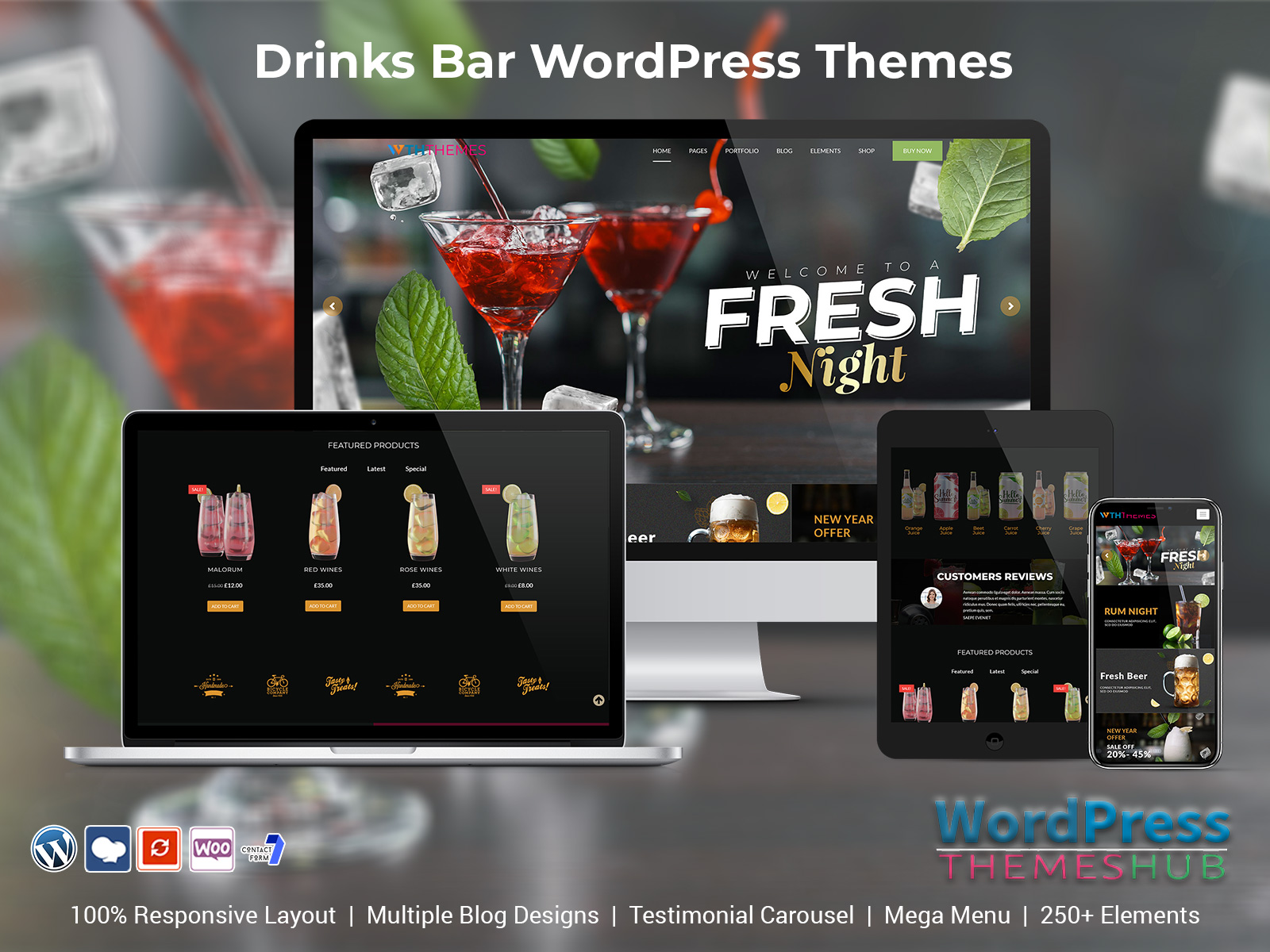 Creative Drinks Bar WordPress Themes To Make Cocktail Websites