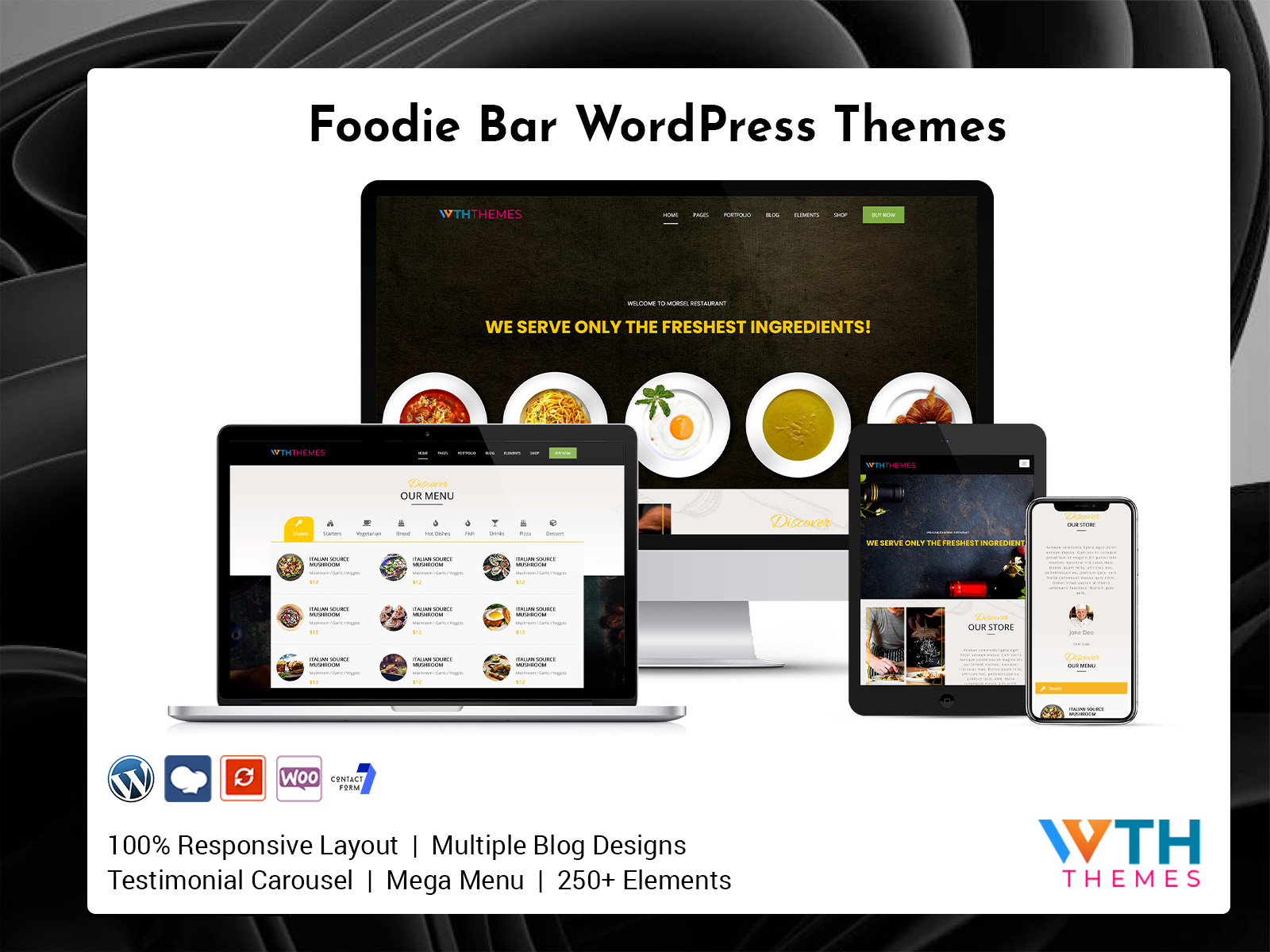 Responsive Foodie Bar WordPress Themes For Food-Related Websites