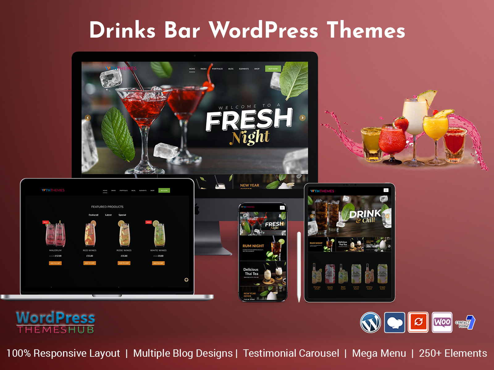 Drinks Bar WordPress Theme With Various Demos For Bar Or Café