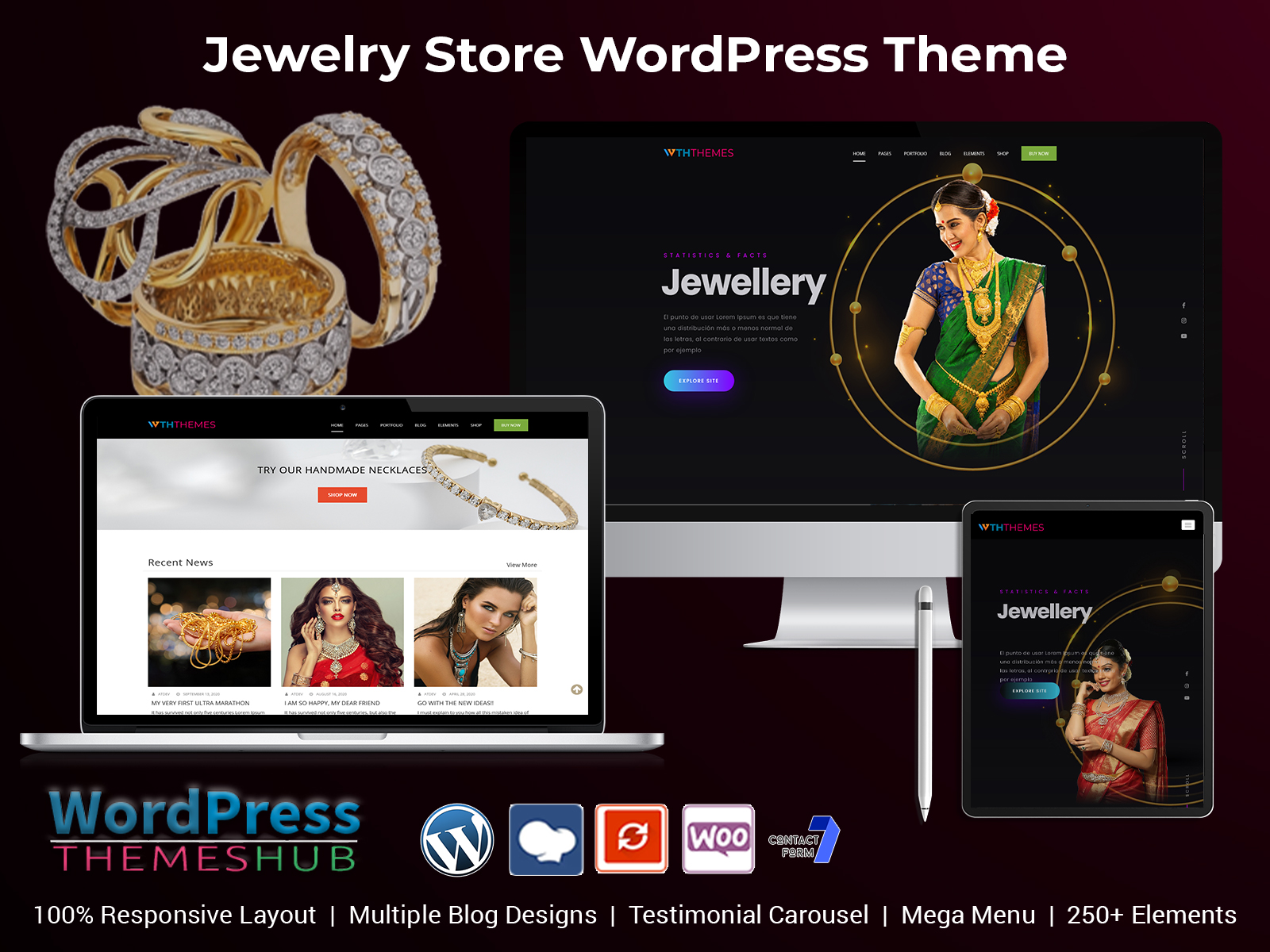 Jewelry WordPress Theme For Jewelry, Fashion Related Businesses